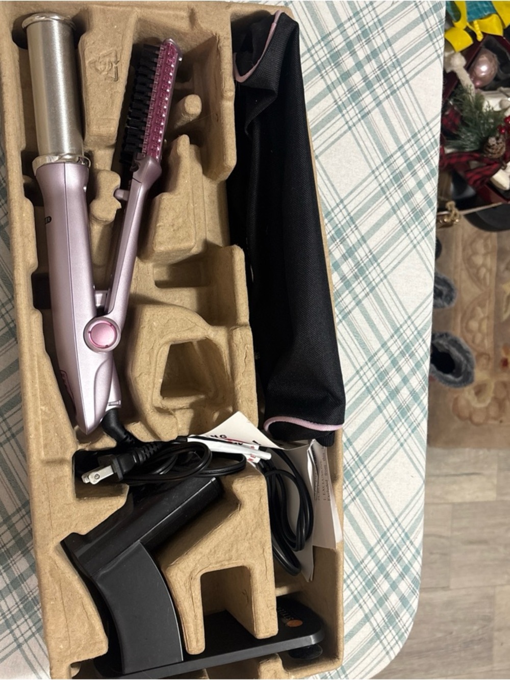Pink 2-in-1 Hair Styler & Brush - Unbranded
